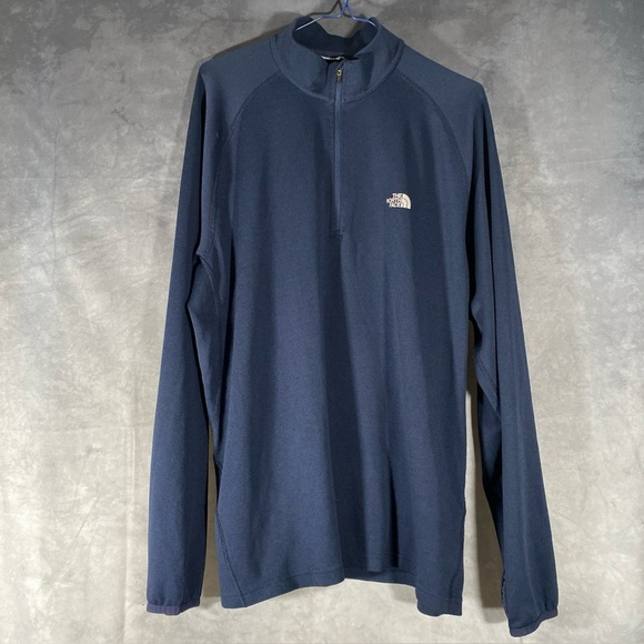 The North Face Mens XL 1/4 Zip Pullover Blue Gorpcore Lightweight Thumbhole - Picture 1 of 8